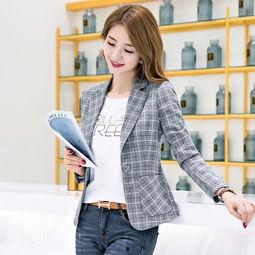 网红灰色短款西装外套,网红带货力MAX的灰色短款西装外套